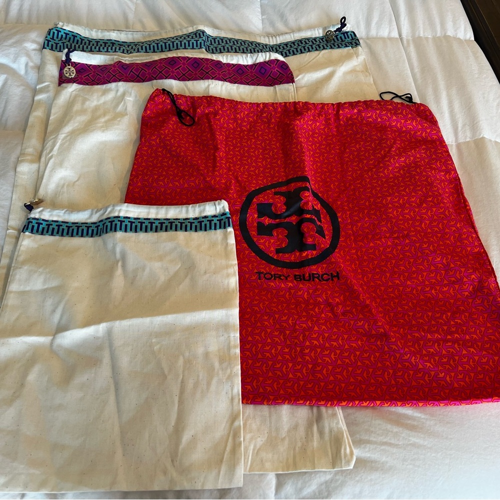 Lot of 4 Tory Burch purse dust bags. New, never used.